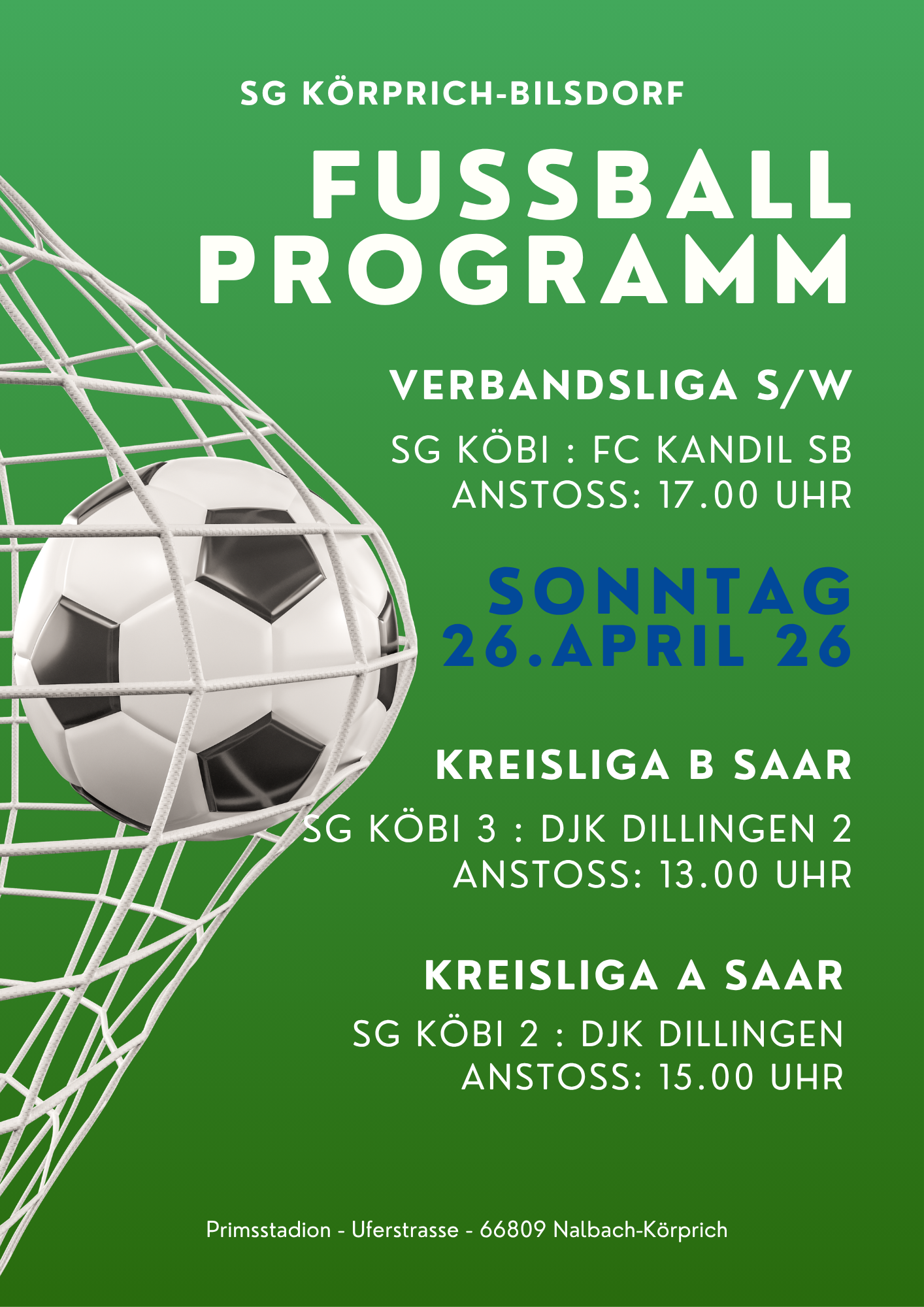 Grun Verlauf Illustration Sommer Fuball Camp Flyer A41